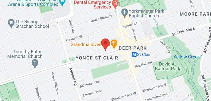 map of #1005 -60 ST CLAIR AVE W